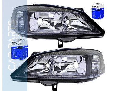 Paire de phares avant pour Opel Astra G + ampoules 1997 - 2004