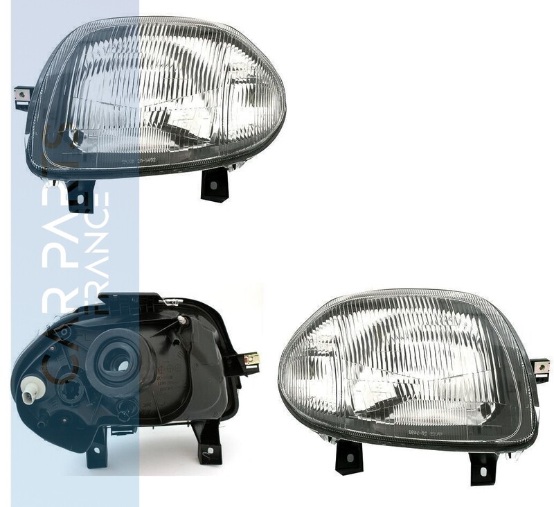 Paire de phares avant pour Renault Clio 2 1998 - 2001