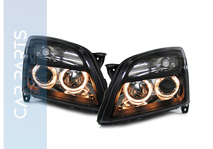 Paire de phares avant angel eyes pour Opel Vectra C + Signum