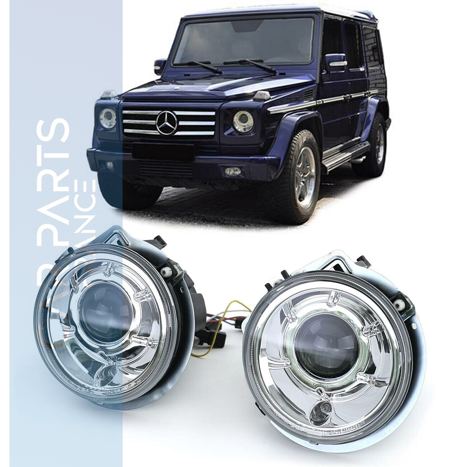 Paire de phares avant pour Mercedes classe G W463 1989 - 2006