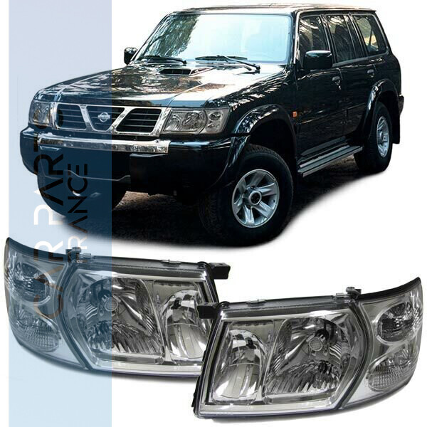 Paire de phares avant avec clignotants pour Nissan Patrol GR II Y61 1997 - 2002