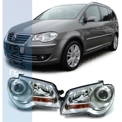 Paire de phares avant pour Volkswagen Touran 1T 2006 - 2010