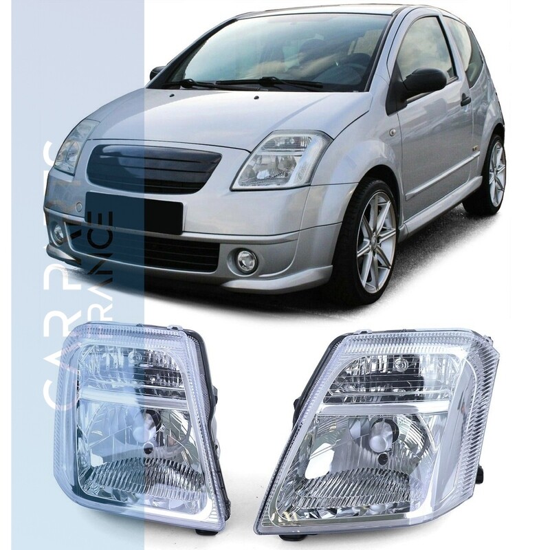2 Phares avant pour Citroen C2 2003 - 2008