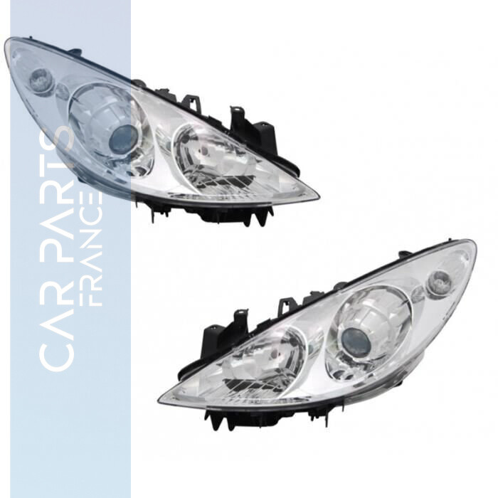 Paire de phares avant pour Peugeot 307 2005 - 2007