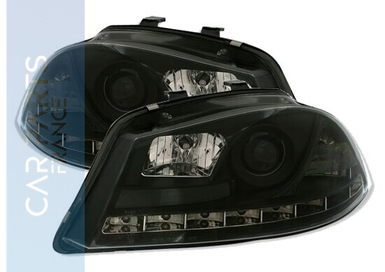 Paire de phares avant à LED pour Seat Ibiza 6L 2002 - 2008