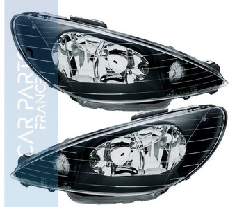 Paire de phares pour Peugeot 206 1998 - 2006