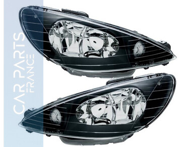 Paire de phares pour Peugeot 206 1998 - 2007
