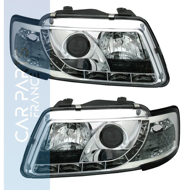 Paire de phares avant Devil Eyes LED pour Audi A3 8L 1996 - 2000