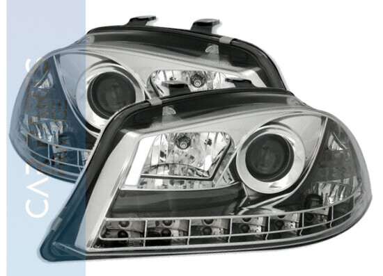 Paire de phares avant à LED pour Seat Ibiza 6L 2002 - 2008