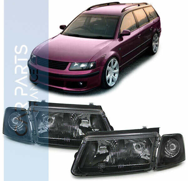 Paire de phares avant avec antibrouillard + clignotants pour Volkswagen Passat 3B 1996 - 2000