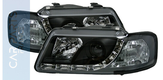 Paire de phares avant Devil Eyes LED pour Audi A3 8L 1996 - 2000