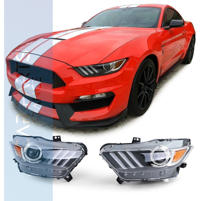 Paire de phares avant pour Ford Mustang 6 2014 - 2017