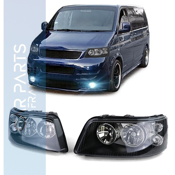 Paire de phares avant pour Volkswagen Bus Transporter T5 2003 - 2009