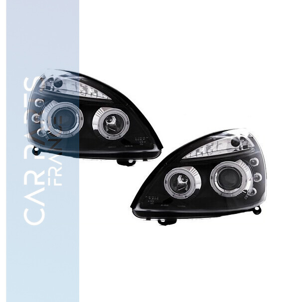 Paire de phares Angel Eyes avant pour Renault Clio 2 2001 - 2005