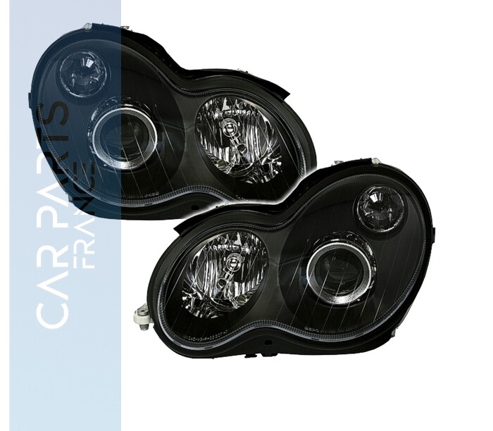 Paire de phares avant pour Mercedes Classe C W203 2000 - 2007