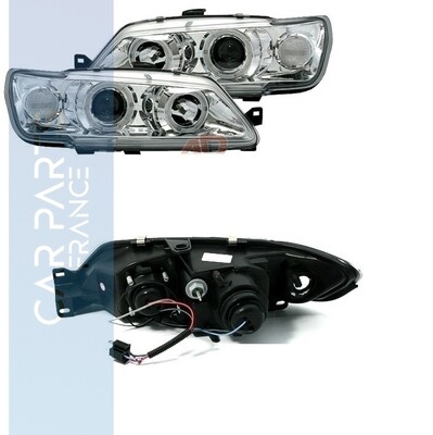 Paire de phares Angel Eyes avant pour Peugeot 306 1993 - 1997