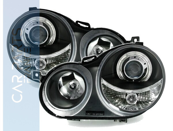 Paire de phares Angel Eyes avant pour Volkswagen Polo 9N 2001 - 2005