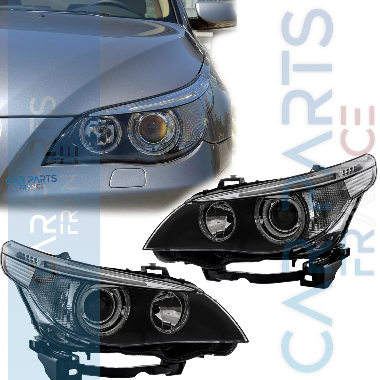 Phares avant pour BMW Série 5 E60 E61 2003-2007 - Xénon OEM D1S/H7