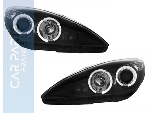 Paire de phares Angel Eyes avant pour Peugeot 307 2000 - 2005