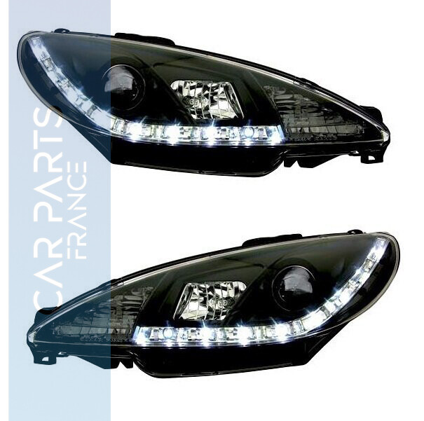 Paire de phares Devil Eyes avant à LEDS pour Peugeot 206 1998 - 2006