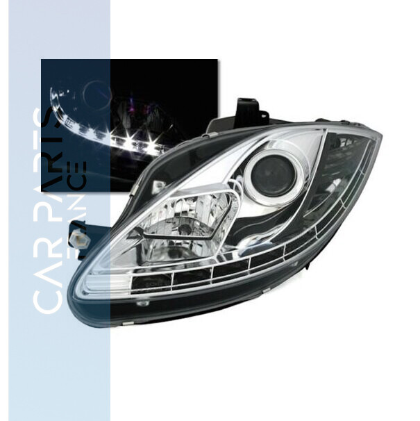Paire de phares Devil Eyes avant à LED pour Seat Leon 2 2004 - 2009