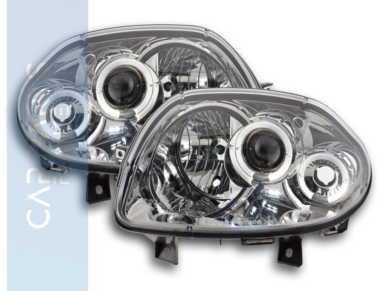 Paire de phares Angel Eyes avant pour Renault Clio 2 1998 - 2001