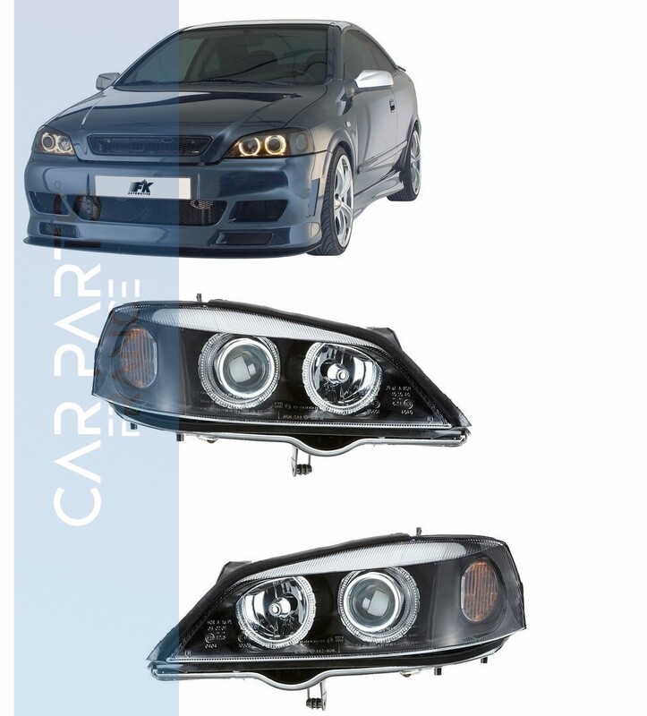 Paire de phares Angel Eyes avant pour Opel Astra G 1998  2005