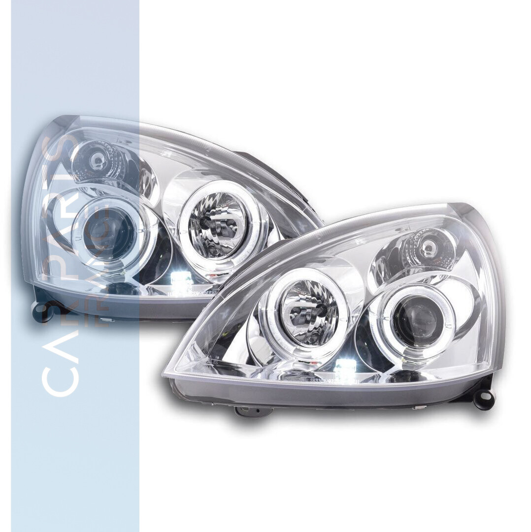 Paire de phares Angel Eyes avant pour Renault Clio 2 2001 - 2005