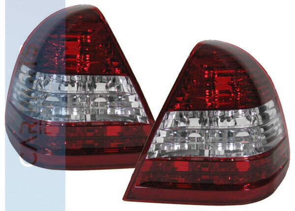 Paire de feux arrière à LED rouge noir pour Mercedes Classe C W202 1993 - 2000