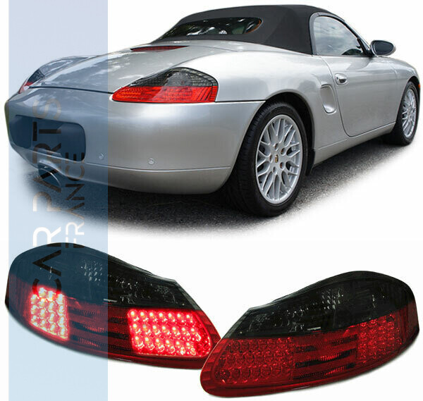 Paire de feux arrière à LED rouge noir pour Porsche Boxster 986 1996-2004