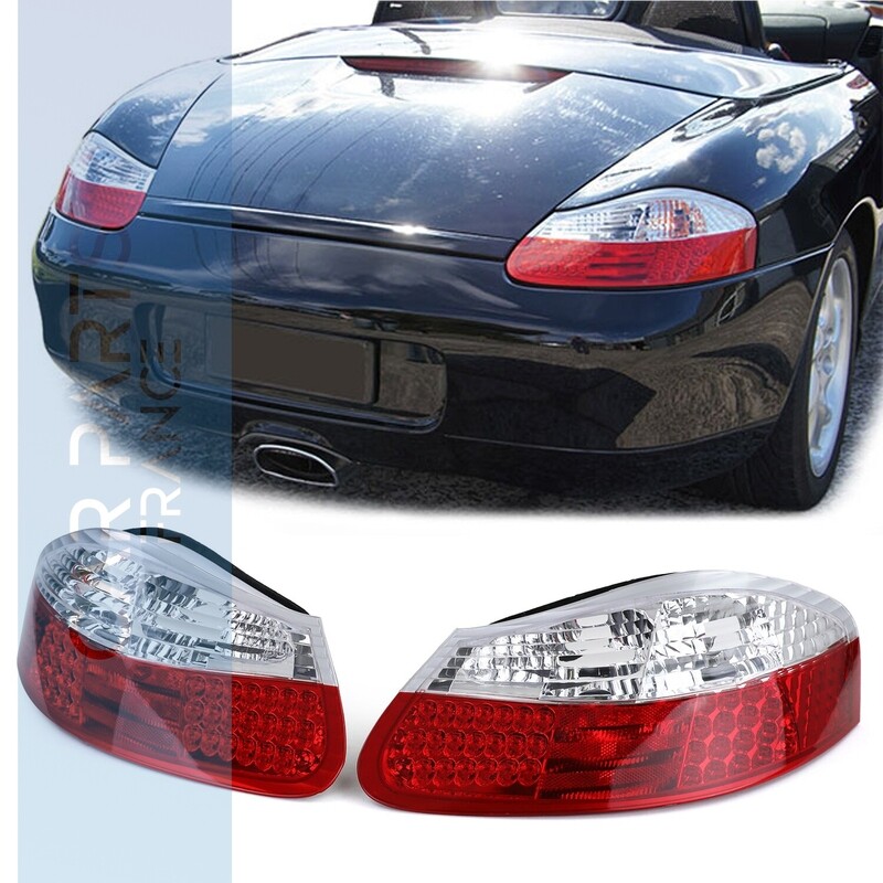Paire de feux arrière à LED rouge clair pour Porsche Boxster 986 1996-2004