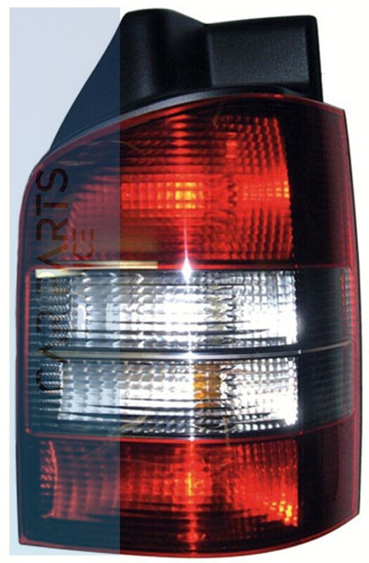 Feu arrière droit rouge noir pour Volkswagen T5 Bus Transporter 2003 - 2009