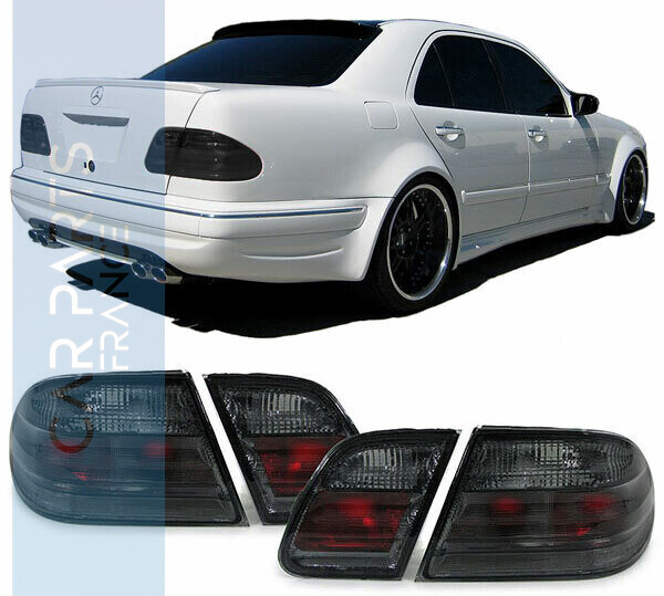 Paire de feux arrière noir fumé pour Mercedes Classe E W210 berline 1995-2002