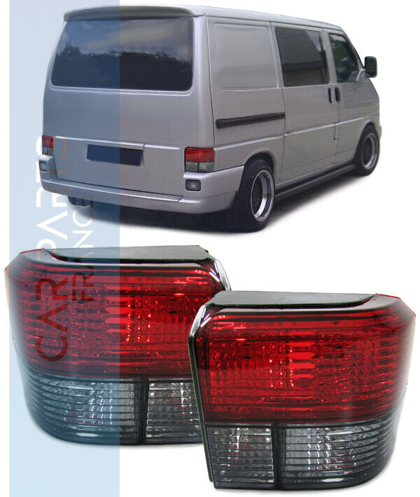 Paire de feux arrière rouge noir pour Volkswagen Bus T4 1990 - 2003