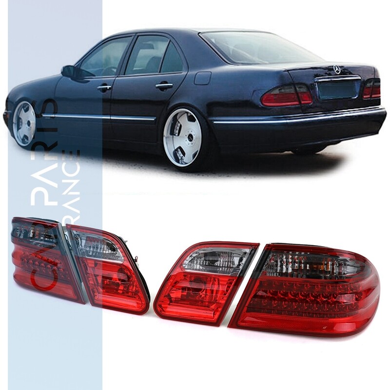 Paire de feux arrière à LED rouge noir pour Mercedes Classe E Berline W210 1995-2002