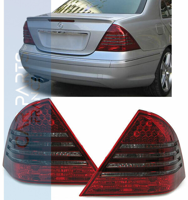Paire de feux arrière à LED rouge noir pour Mercedes Classe C W203 2004-2007