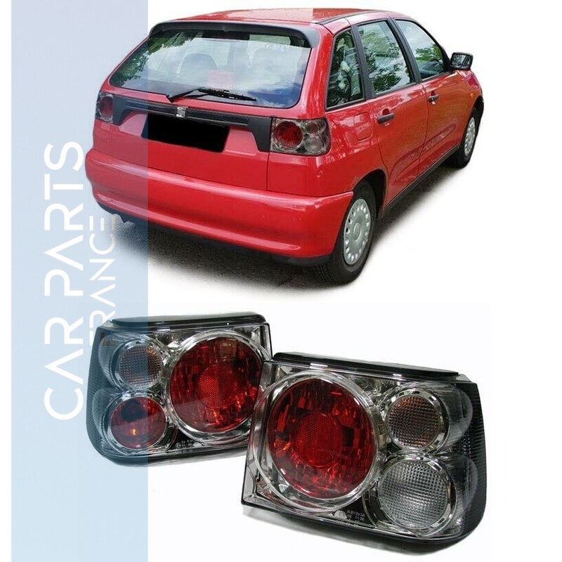 Paire de feux arrière en verre chrome pour Seat Ibiza 1996-1999