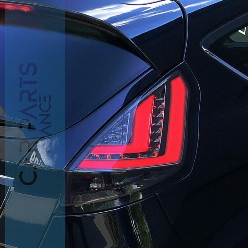 Paire de feux arrière noir pour Ford Fiesta 2008 - 2012