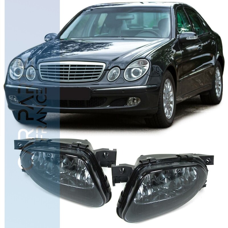 Paire de feux antibrouillard noir fumé pour Mercedes Classe E W211 2002 - 2006