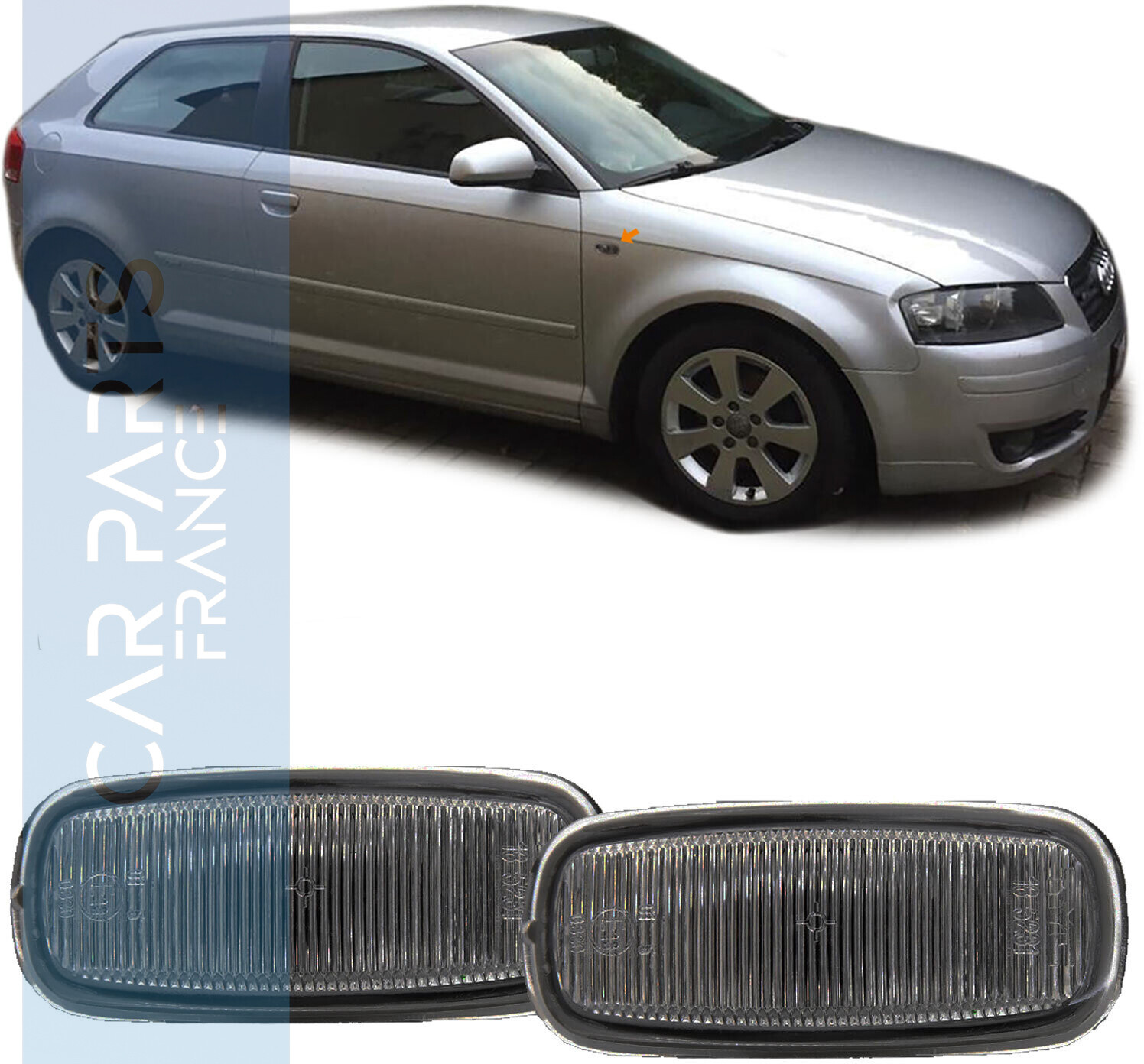 Paire de clignotants latéraux pour Audi A8 4G A4 8D2 A3 8L A6 C5 TT 8N A2