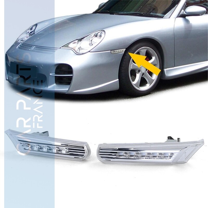 Paire de clignotants LEDS latéraux avec pour Porsche Boxster 986 + 911 996
