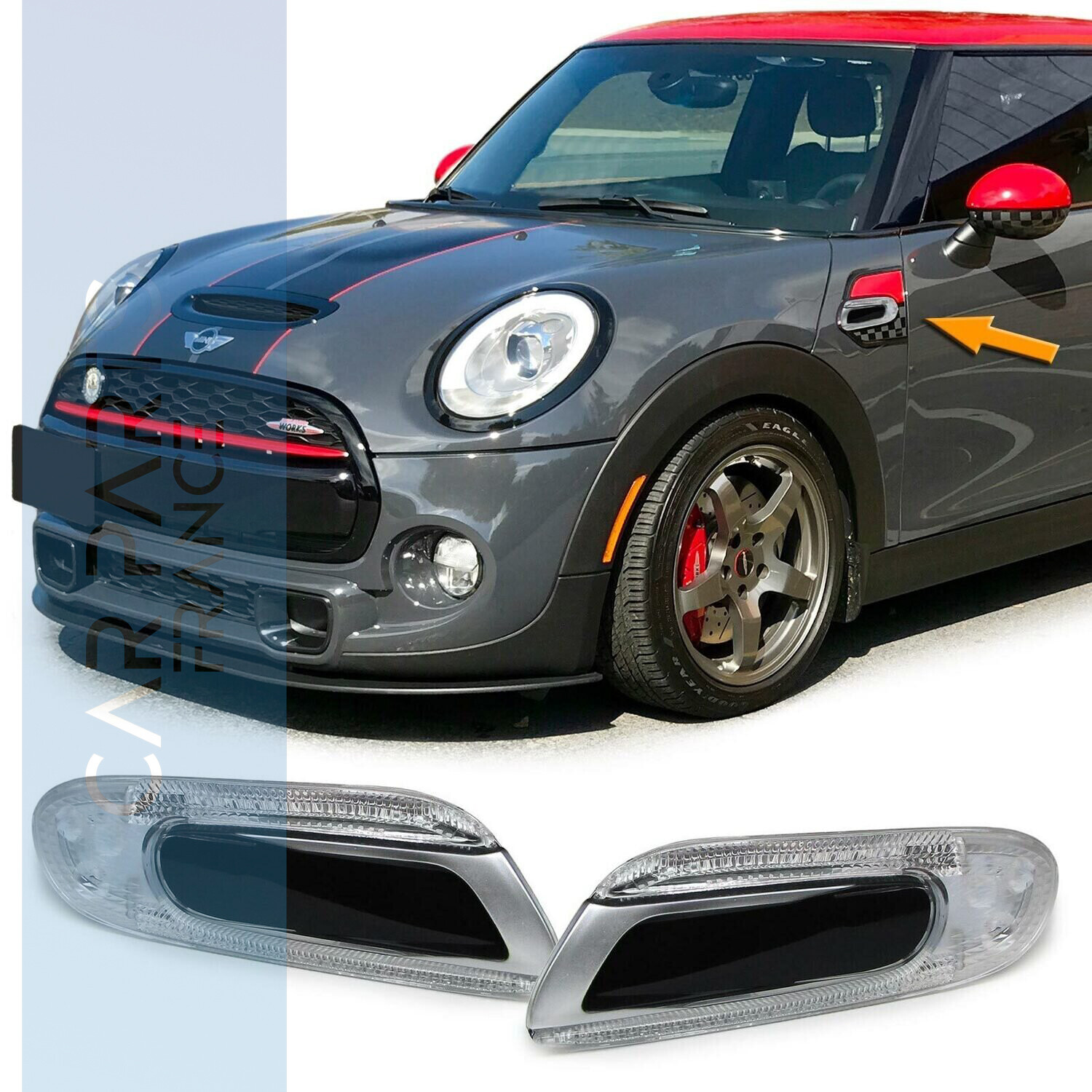 Paire de clignotants latéraux à LED pour Mini Cooper F55 F56 F57 de 2013
