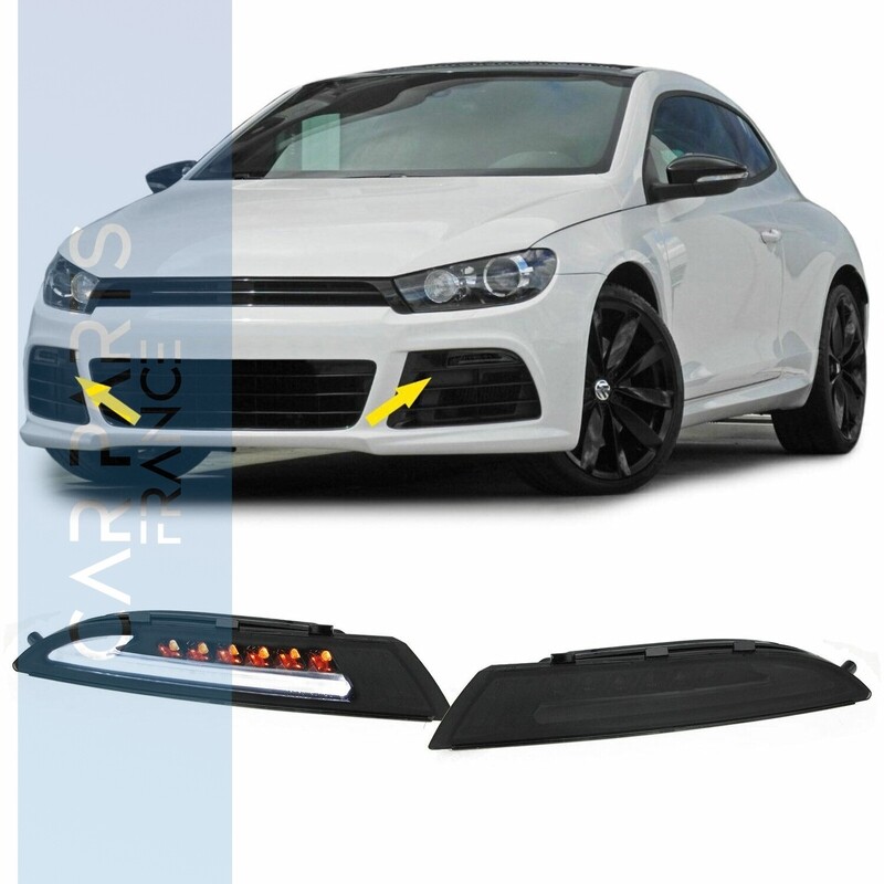 Paire de clignotants dynamiques à LED avec feux de position pour Volkswagen Scirocco 137 2008 - 2013