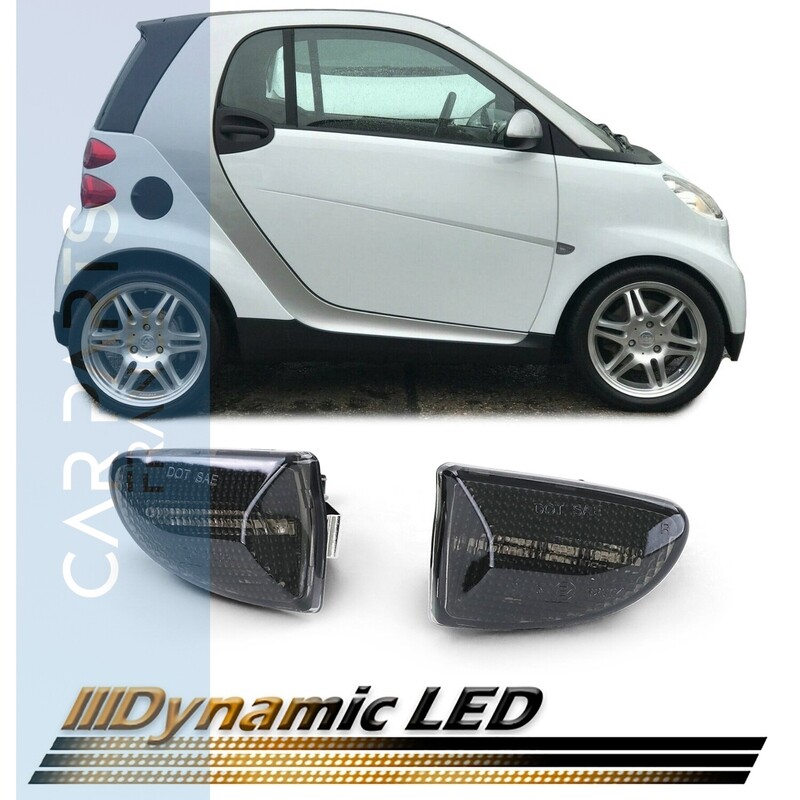 Paire de clignotants latéraux à LED dynamiques pour Smart Fortwo 451 à partir de 2007