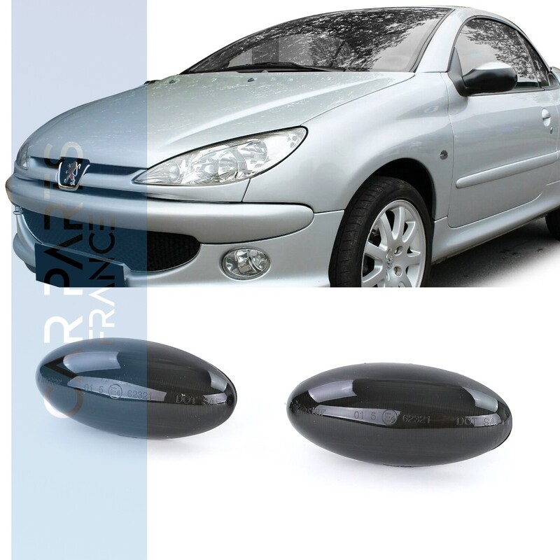 Paire de clignotants latéraux à LED pour Peugeot 206 307 4007 407
