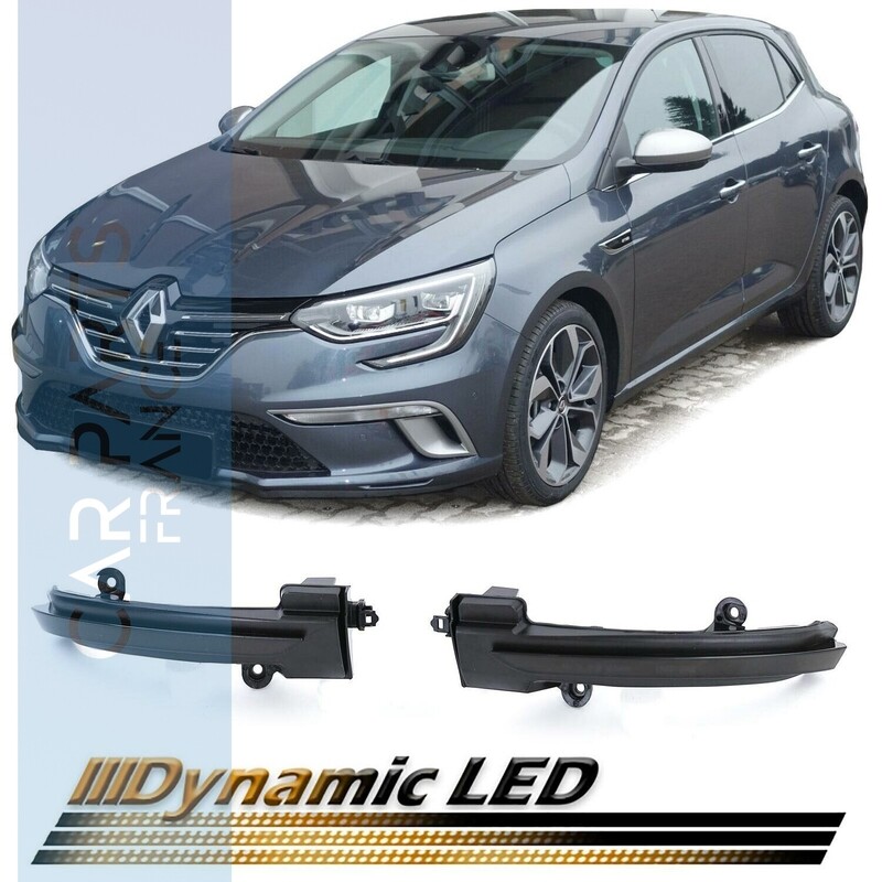 Paire de clignotants de rétroviseur dynamiques à LED pour Renault Megane 4 2015 - 2019