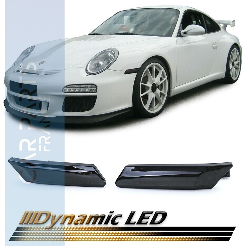 Paire de clignotants de rétroviseur dynamiques à LED pour Porsche 911 997 2004 - 2012 Boxster Cayman 987 2005 - 2013