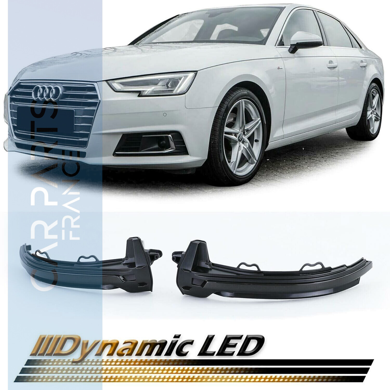 Paire de clignotants de rétroviseur dynamiques à LED pour Audi A4 B9 à partir de 2015