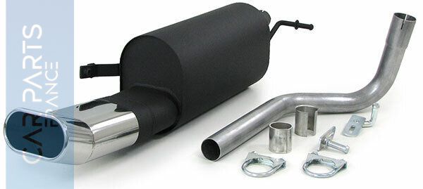 Silencieux / Pot d'échappement sport inox pour Volkswagen Polo 9N 01-11 Skoda Fabia 6Y 5J