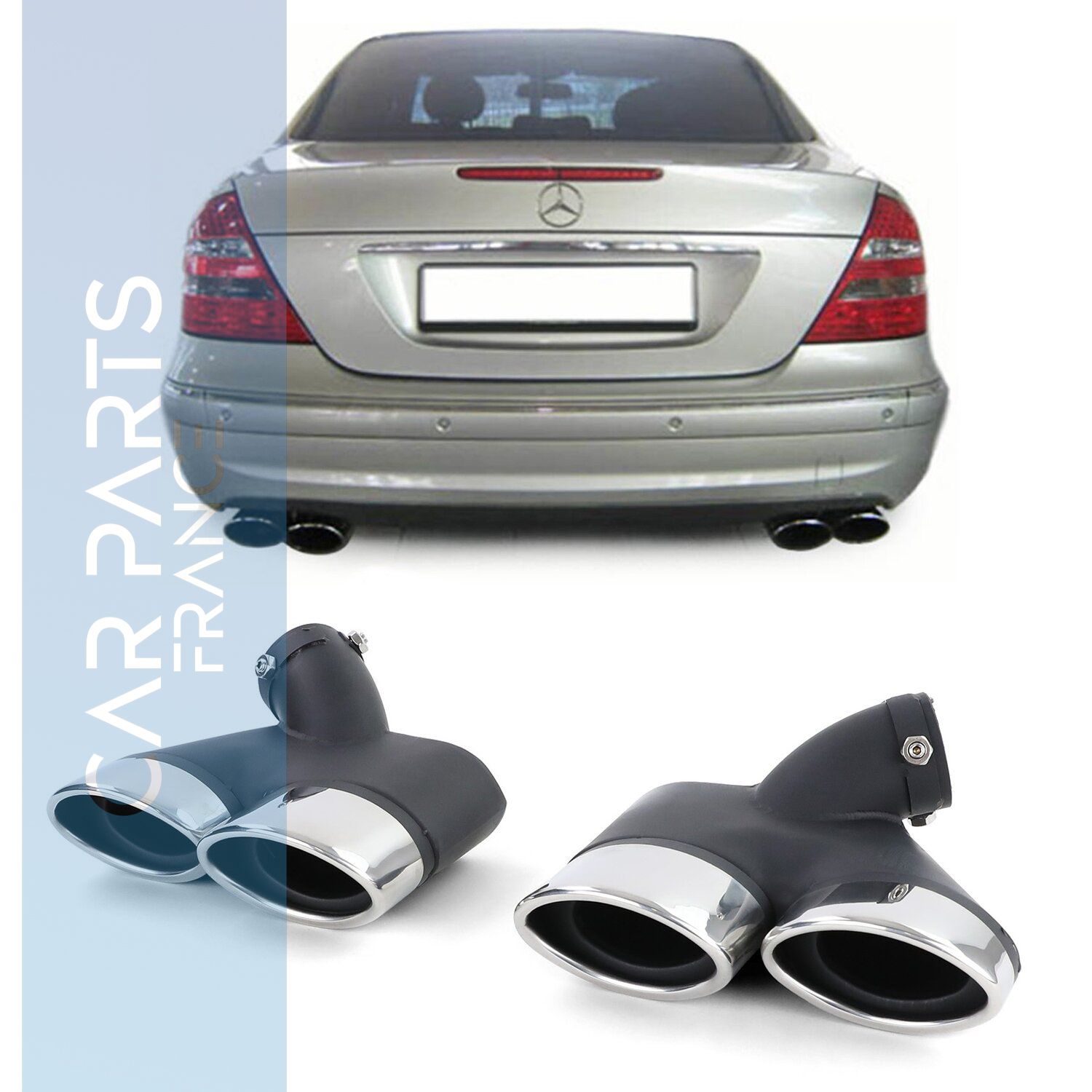 Embouts d'échappement sport inox pour Mercedes E W211
